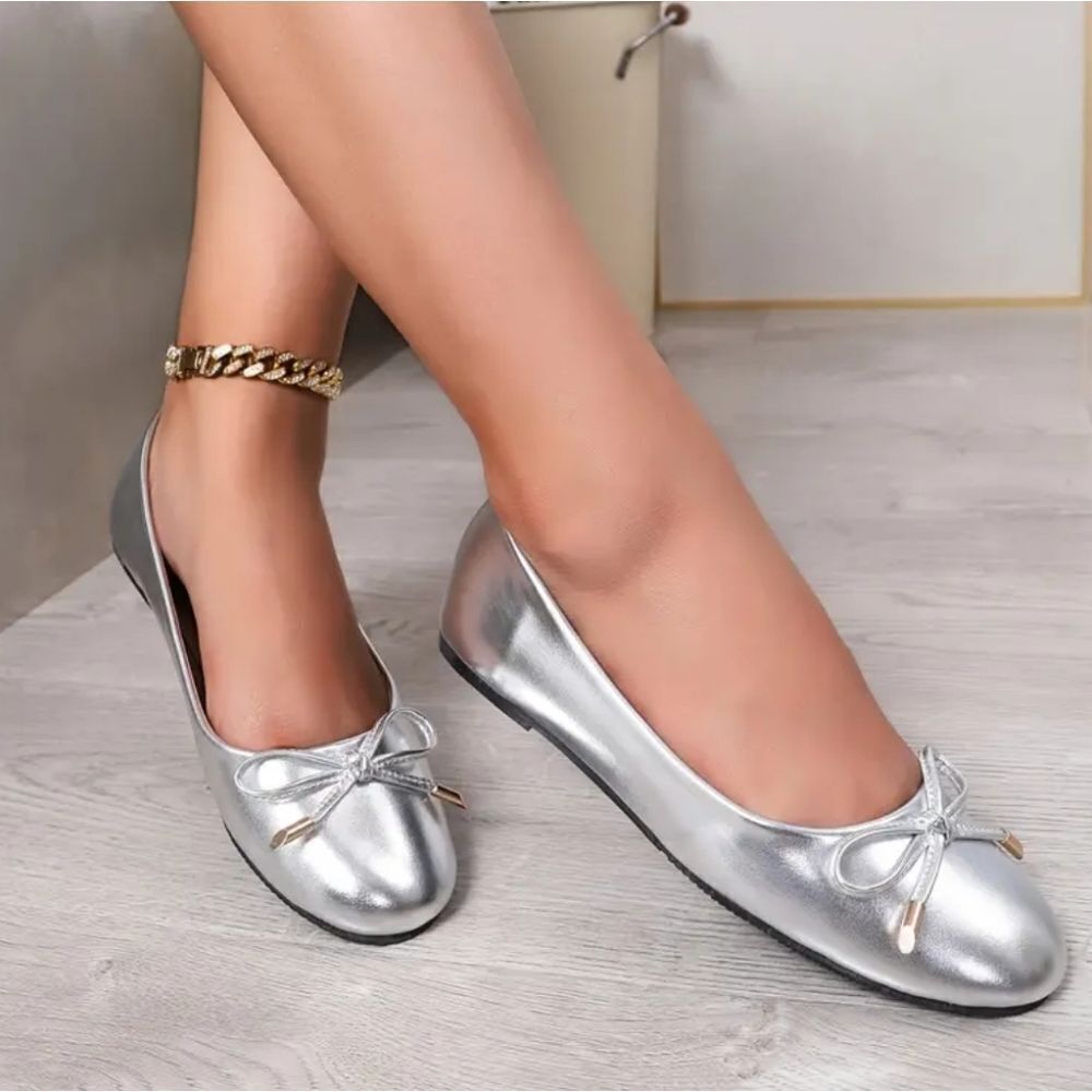 BRAND NEW TOP MODA BOWNOT RHINESTONE WOMEN'S FLAT